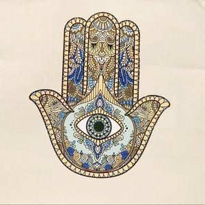 Boho Hamsa hand tote bag